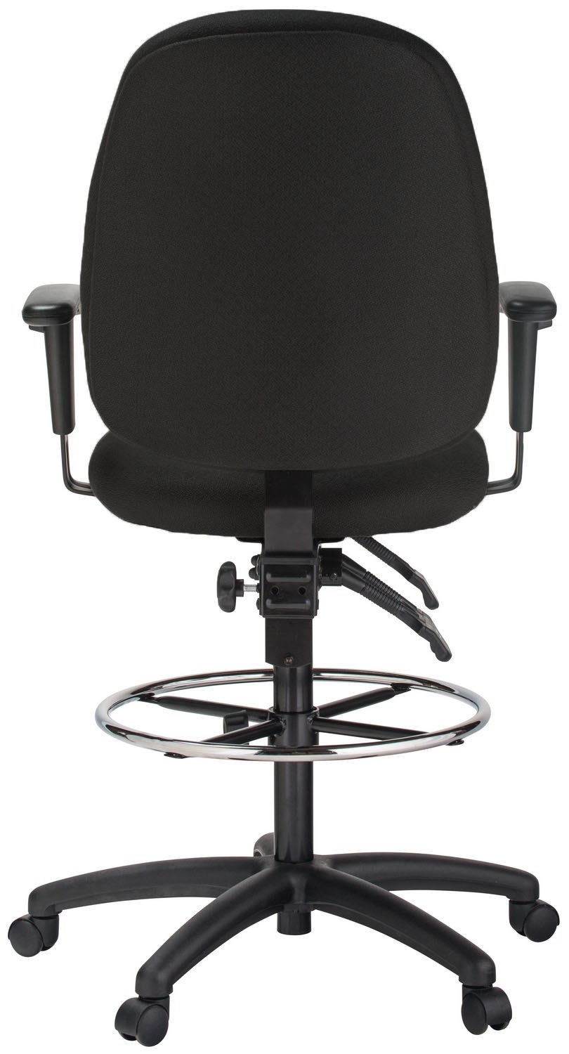 Harwick 6058C-D extra tall drafting chair, black — view 3